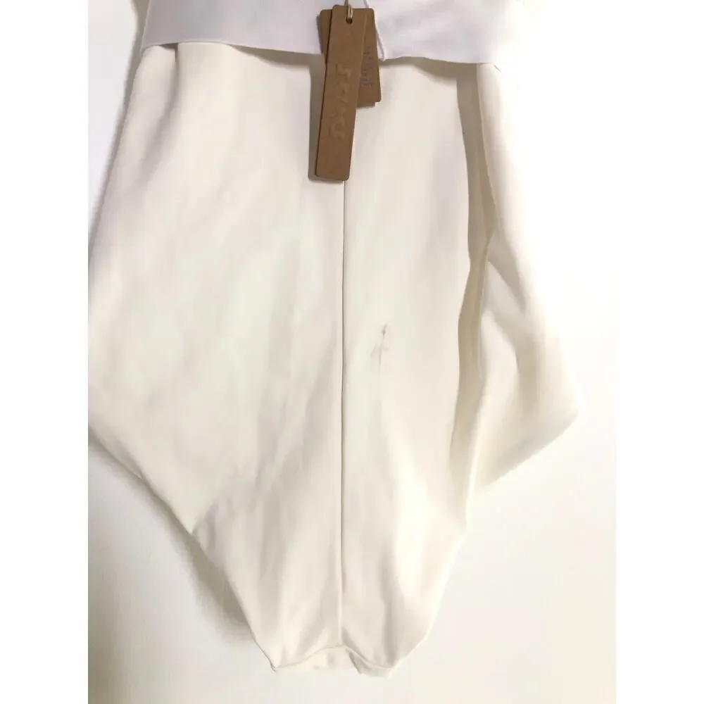 SKIMS Sculpting Swim Strapless One Piece Swimsuit Marble White NWT Size 4X